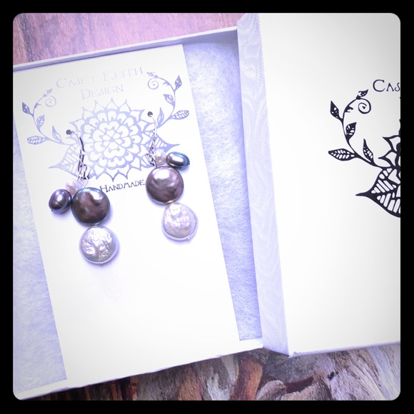Double Coin Pearl Earring